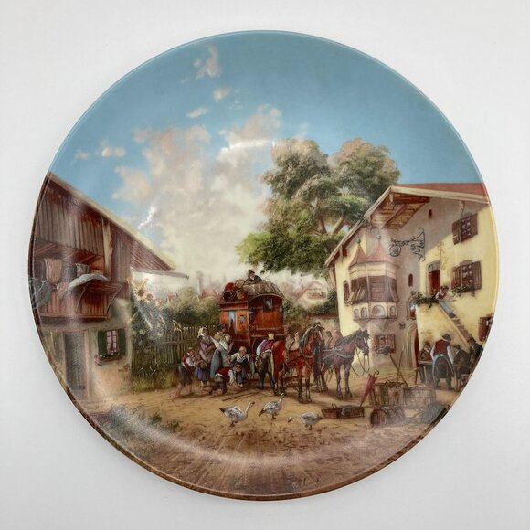 Bradford Exchange Other - Seltmann Weiden Ankunft der Postkutsche Arrival of the Stagecoach Vintage Plate